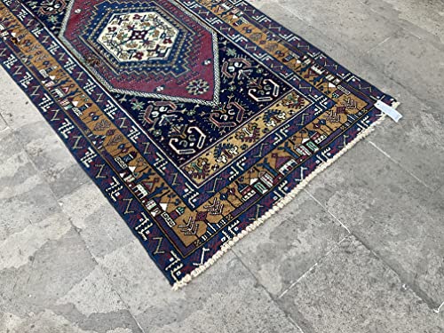 Purple And Blue Colors Decorative Turkish Rug, Organic Wool Anatolian Rug, Vintage Turkey Rug, Oriental Rug, Boho Decor Rug, Turkey Rug, Home Decor Rug #TOP6