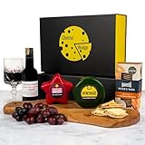 Luxury Port & Cheese Gift Hamper | Taylor’s Late Bottled Vintage Port | Vintage Cheddar & Caramelised Onion Star | Sourdough Crackers | Perfect Christmas Food Gift for Him, Her or Family