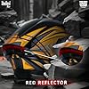 Steelbird SBA-11 Tornado Red Reflector ISI and DOT Certified Full Face Graphic Helmet for Men