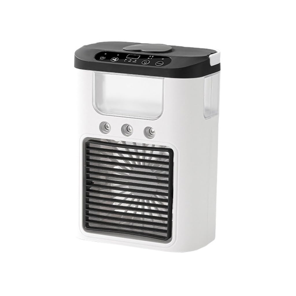 600ml Portable Air Conditioning Unit Fan with 3 Speeds & Breathing Light, Portable Cooling Fan with Humidifying Mist, Quiet Operations, Detachable Easy-Clean Design for Dorm Offices Bedside & Study