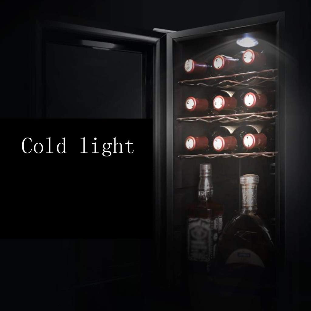 Wine Cooler Refrigerator - White Red Wine Countertop Wine Cooler Refrigerator - Freestanding -Touch Button-LED Display 12 Bottle Wine Cooler