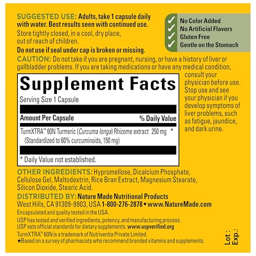 Nature Made High Absorption Turmeric Curcumin Supplement, 30 Capsules - image 7