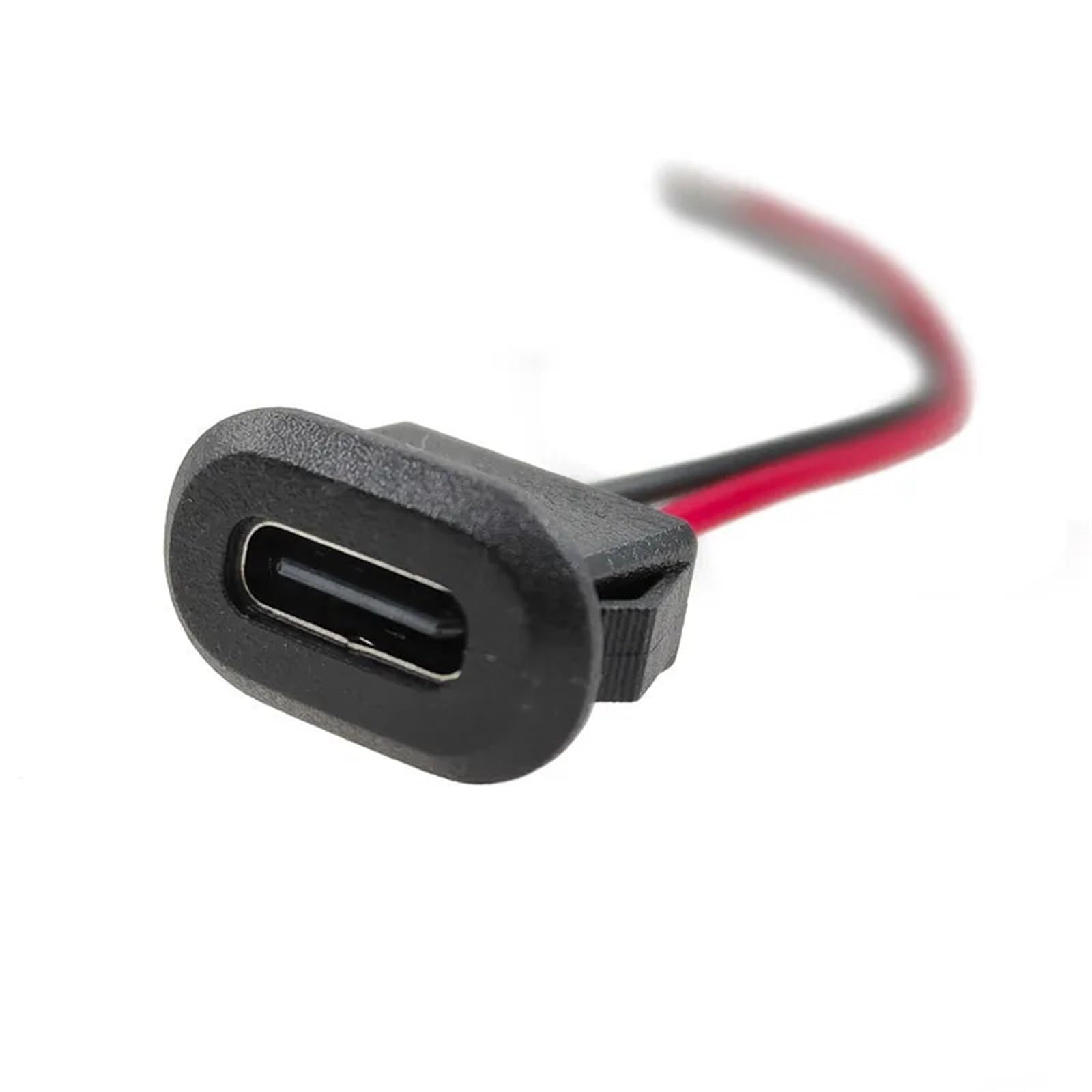 10 szt. USB-C 2/4/5-pinowe wysokoprądowe gniazdo szybkiego ładowania CC z nakrętką PH2.0 zatrzaskową płytką typu C żeńskie wodoodporne gniazdo złącza (4-liniowy biały zamek)