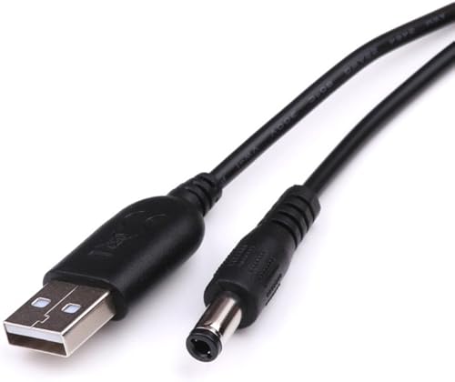 DC 5V DC Barril Jack Cable de alimentación, USB a DC Jack 5.5 x 2.5 (2.1) mm, para ventilador, luz LED, enrutador inalámbrico, altavoces y más disponible en Yaxa Guatemala