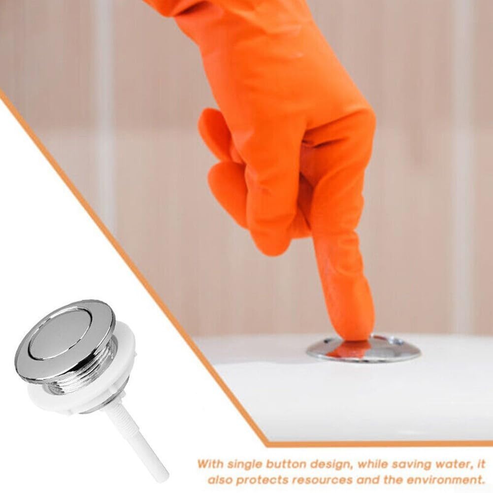 Pulsante per serbatoio WC, 38 mm pulsante per sciacquone singolo, pulsante per serbatoio dell'acqua della toilette, sostituzione del pulsante di scarico del WC