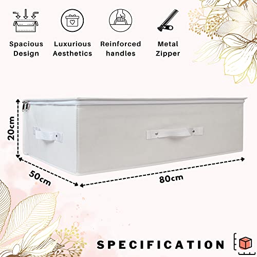Hoesh UK, White Large Wedding Dress Storage Box, Under Bed with Lid & Acid Free Tissue, bridal gown storage - Image 4