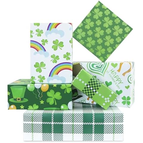 Double-sided St. Patrick's Day Gift Wrap Cover