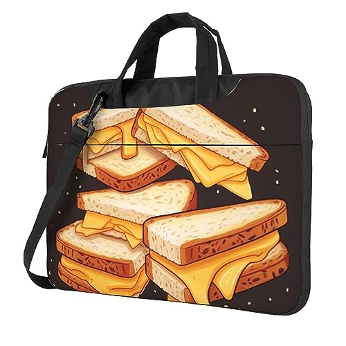 Sac ordinateur portable imprimé sandwich au fromage sacoche grande capacité
