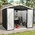 UDPATIO Metal Outdoor Storage Shed 8FT x 6FT, Outside Lockable Garden Shed Steel Anti-Corrosion Outdoor Storage House with Lockable Door for Trash Can, Bike, Backyard Garden Patio, Dark Grey