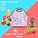 Violet Mist Unicorn Pink Neoprene Lunch Bag Cute Insulated Reusable Lunch Box Thermal Lunch Bags Tote Waterproof Thick Lunch Handbag with Zipper Thanksgiving Christmas Gifts Work Picnic