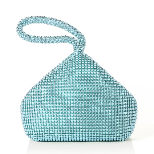 Image of BABEYOND Women's Beaded Clutch Triangle Evening Bags Classy Wristlet Purse