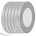 Geschenkband Silber, 6 Rollen 6mm x 132 m Silberne Bänder, Schimmernde Durchsichtige Organzabänder, Silbernes Kräuselband, Dünnes Glitzerband zum Verpacken von Geschenken, Basteln, Dekorationen ck Geschenkband günstig Kaufen-Geschenkband Silber, 6 Rollen 6mm x 132 m Silberne Bänder, Schimmernde Durchsichtige Organzabänder, Silbernes Kräuselband, Dünnes Glitzerband zum Verpacken von Geschenken, Basteln, Dekorationen