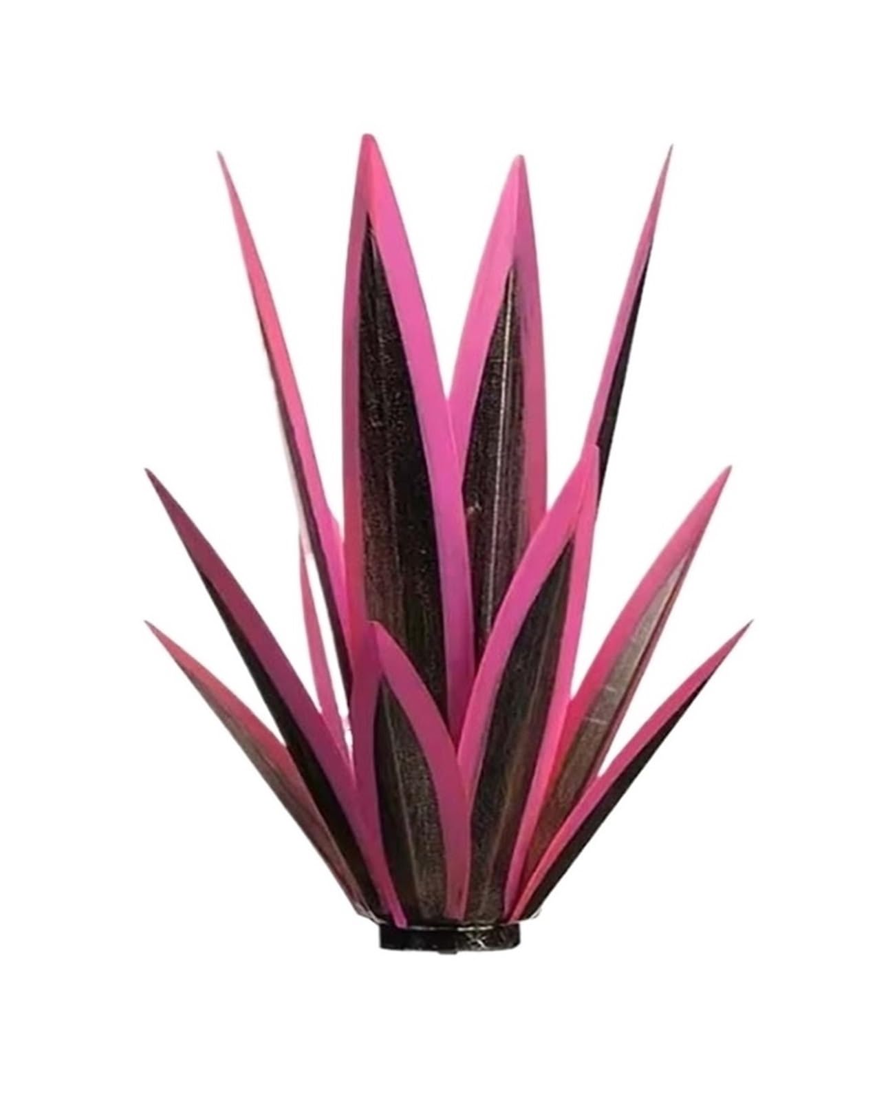 Sculpture d'agave en fer forgé fait main : décoration haut de gamme rose pour jardin