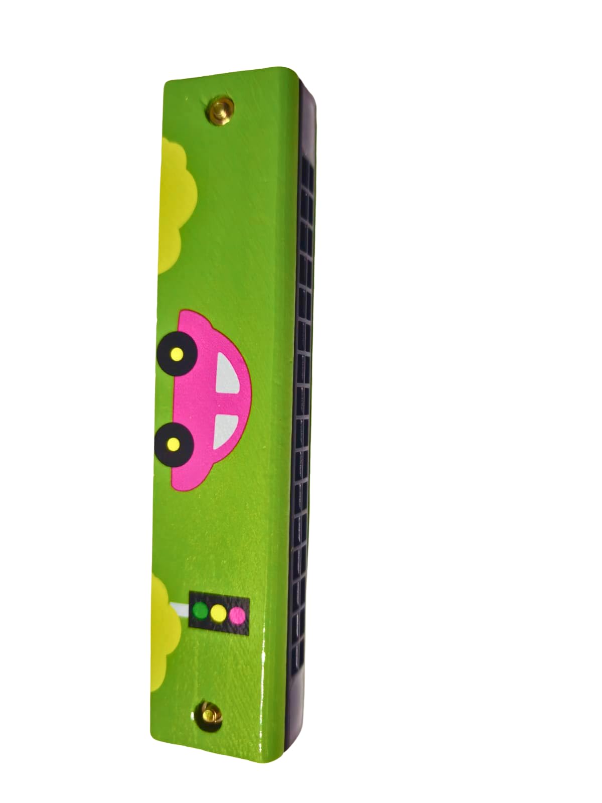 Manaaz Kids Wooden Mouth Organ for Beginners | Musical Harmonica Instrument for Kids | Colorful Pattern | Helps Speech Development | Return Gift Toy (Pack of 1 Random Colours & Designs)-image-7