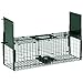 Outsunny Trampa para Animales Vivos 60x18x20 cm Jaula Trampa para Gatos con 2 Puertas Asa y Marco de Acero para Conejos Ardillas Hurones Verde