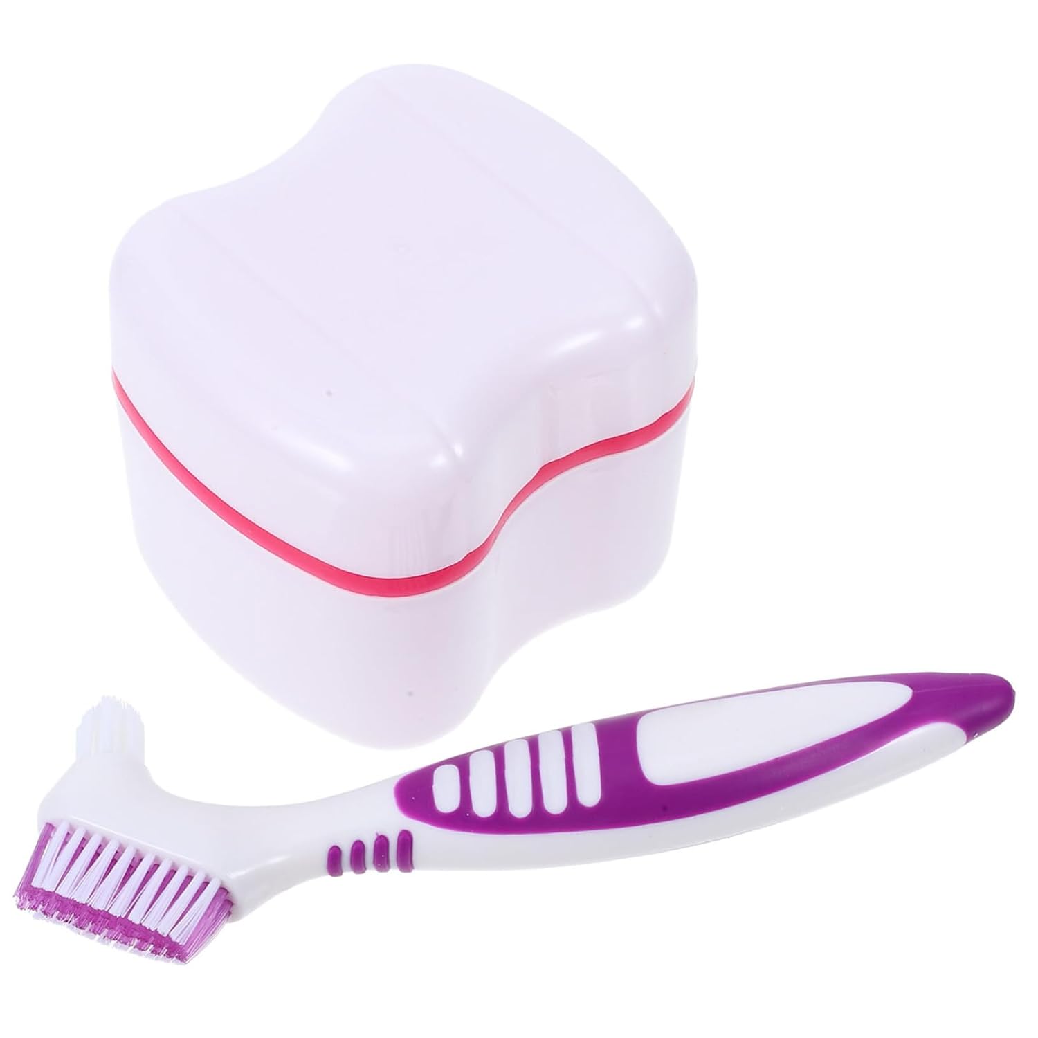Portable Retainer Case Brush Leakproof Storage Box for Dentures and Items Design for Travel and Daily Use Compact and Cleaning