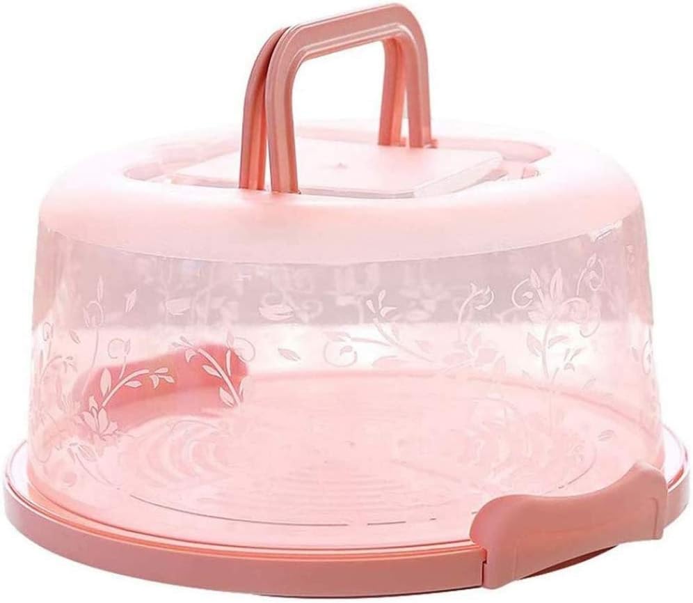 Cake Carrier with Handle, Portable Cake Box Food Preservation Transparent Cake Holder Storage,Suitable for Cakes-C