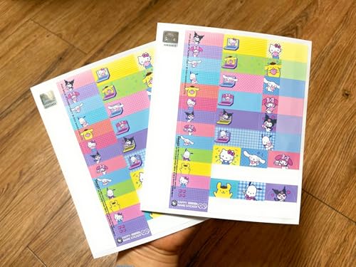 Kitty & Friends' Waterproof Name Stickers Labels 62Ct - 2 Sheets - Officially Licensed