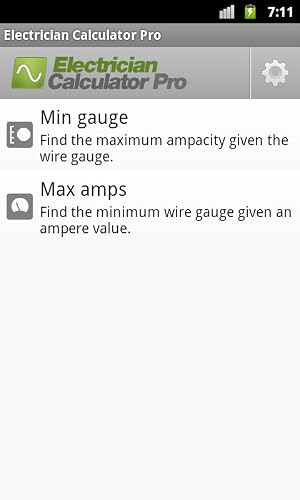 Electrician Calculator Pro – vue 5
