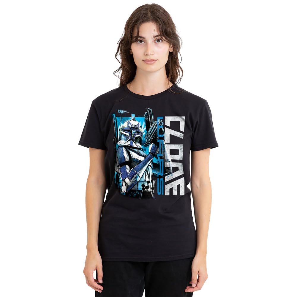 Star Wars Women's Black Clone Rex T-Shirt, Small
