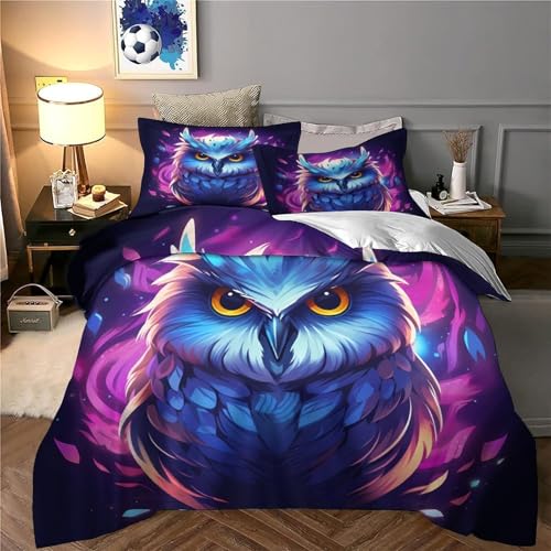 Parure de lit microfibre hypoallergique 200x200cm avec housse de couette imprimée 3D