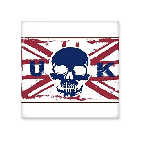 Carreaux de céramique motif squelette anglais et Union Jack finition bisque pour faïence