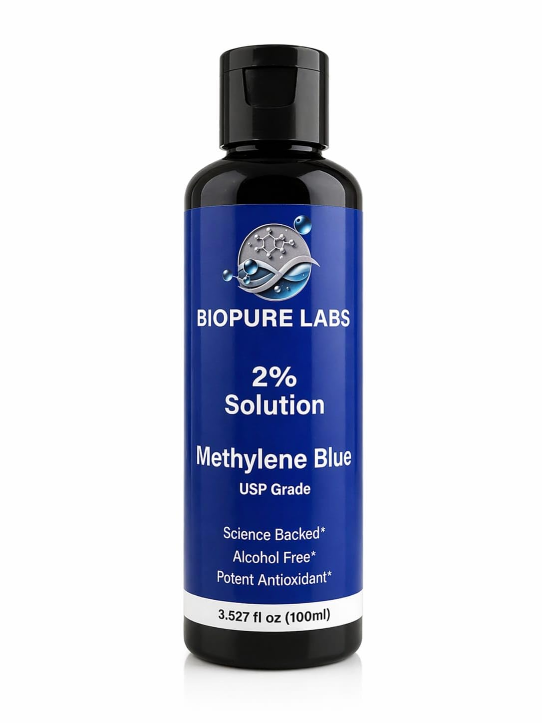 2% Methylene Blue - High Concentrate - 100ml Aqueous Solution - Ultra High Purity - USP Pharmaceutical Grade - Made in Canada