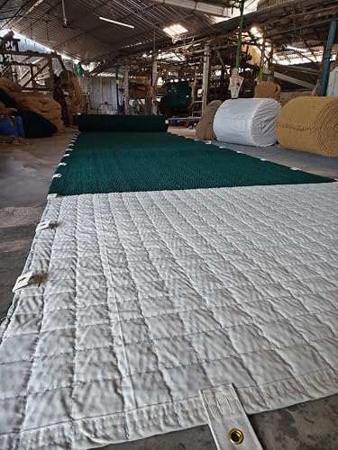 Image of Mat Cricket Pitch Mat, Green Canvas Fixed, 8ft x 66ft