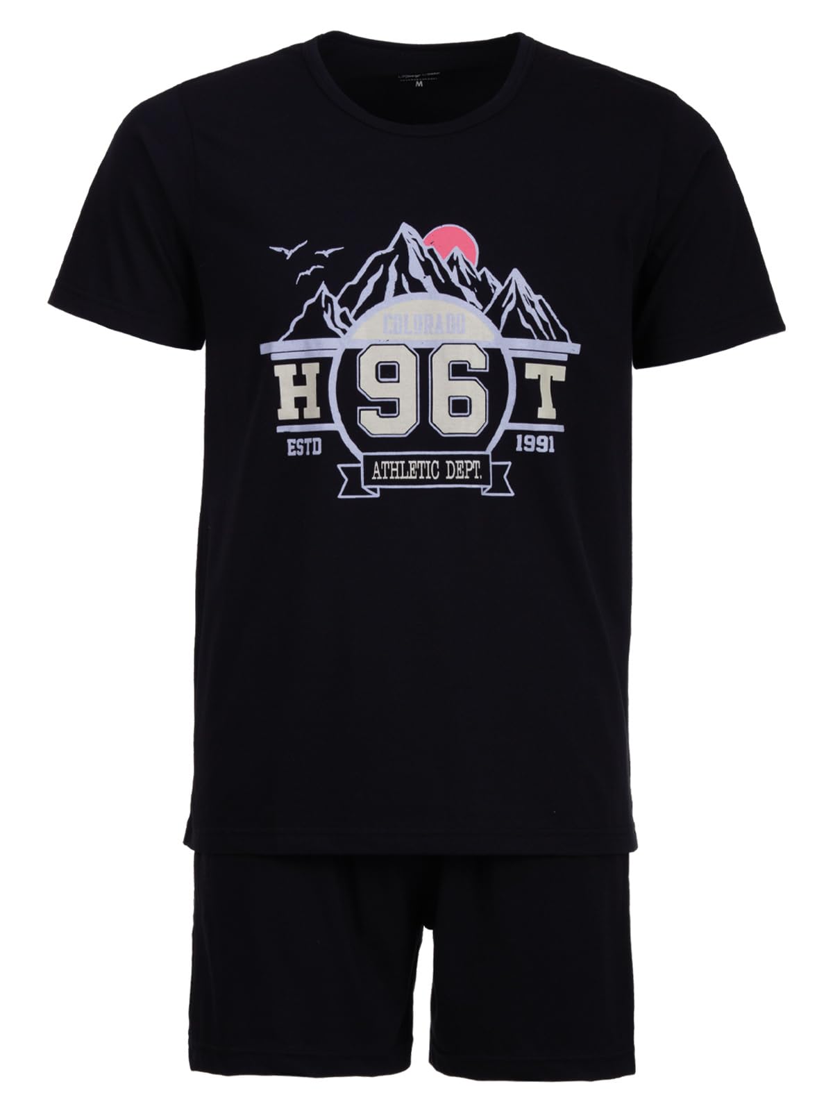 Henry Terre Herren Pyjama Shorty Colorado 96 Schlafanzug Set M-5XL Baumwolle