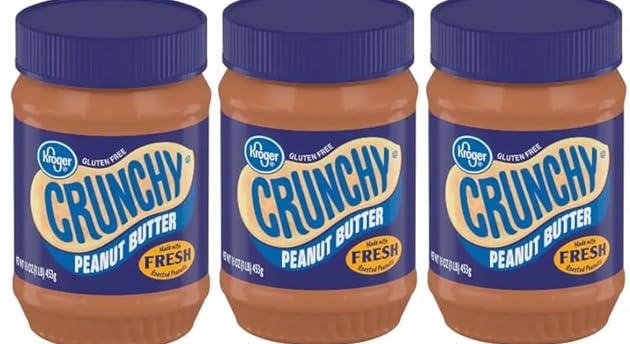 Crunchy Peanut Butter Gluten Free (Pack Of 3 Jars) 16 oz. Each