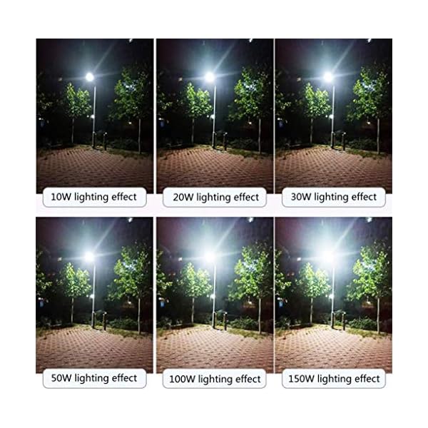 WFTD Solarscheinwerfer, 10 watt LED Straßenlaterne mit Fernbedienung Timing Hohe Helligkeit Im Freien wasserdichte Ip65… – Bild 6