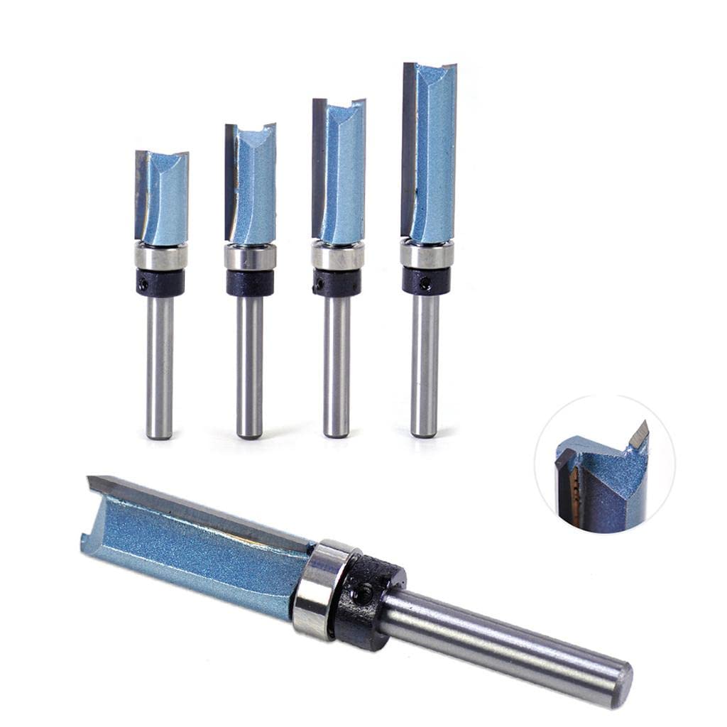CALANDIS Straight Flute Flush Trim Router Wood Bits Cutter Top Bearing 1/2 * 3/4 * 25mm