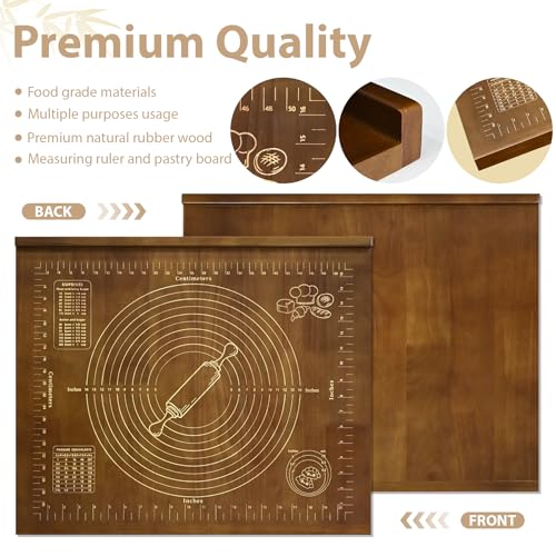Tabla de pastelería de madera 24 x 20 pulgadas reversible miniatura 3