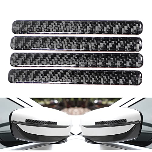 Image of Anti-Scratch Protector Trim,Carbon Fiber Emblem Door Open Rearview Mirror Shell Protector Side Mark Stickers Decals Badge Labeling Sports Decoration Lossless Installtion Accessories 4 Packs