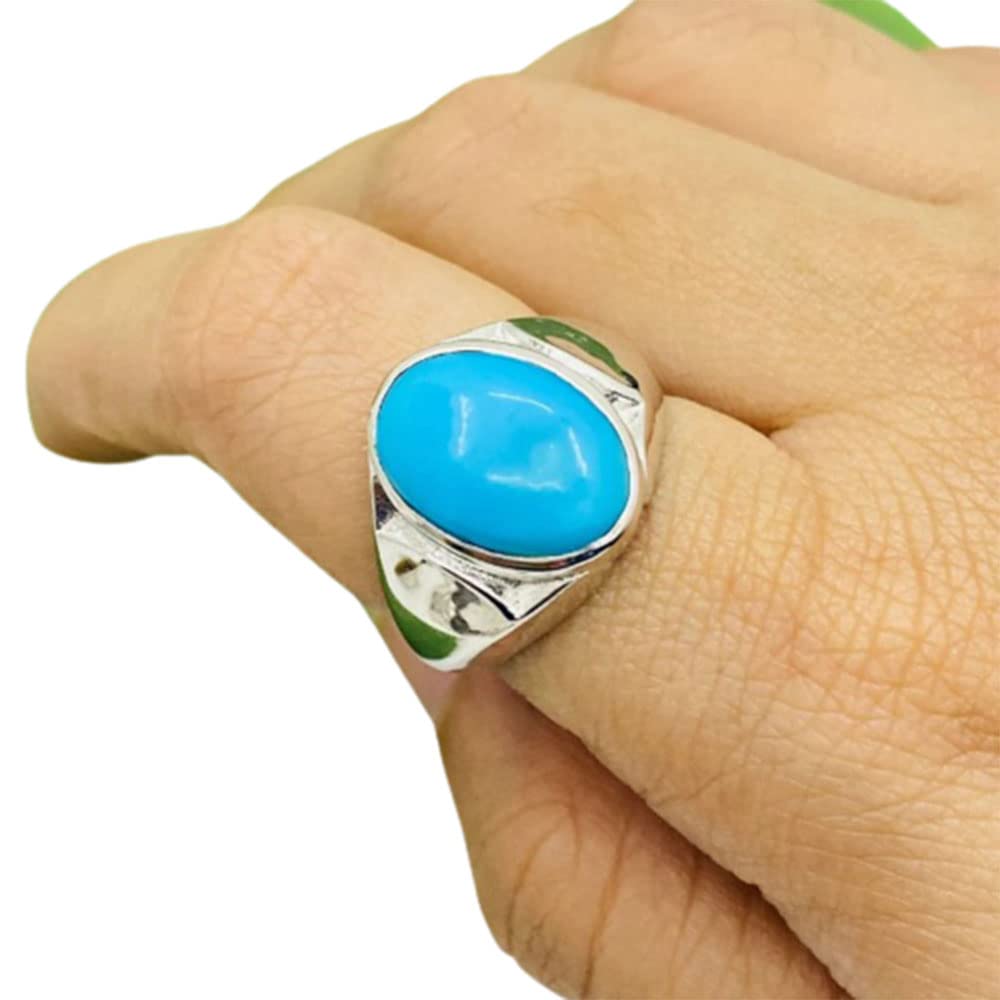 Firoza Turquoise Ring, 925 Silver Ring, Minimalist Ring, Statement Ring, Handmade Men Ring, Ring With Stone, Unique Silver Ring, Stacking Silver Rings, Turquoise Gemstone Ring, Every Wear Gift