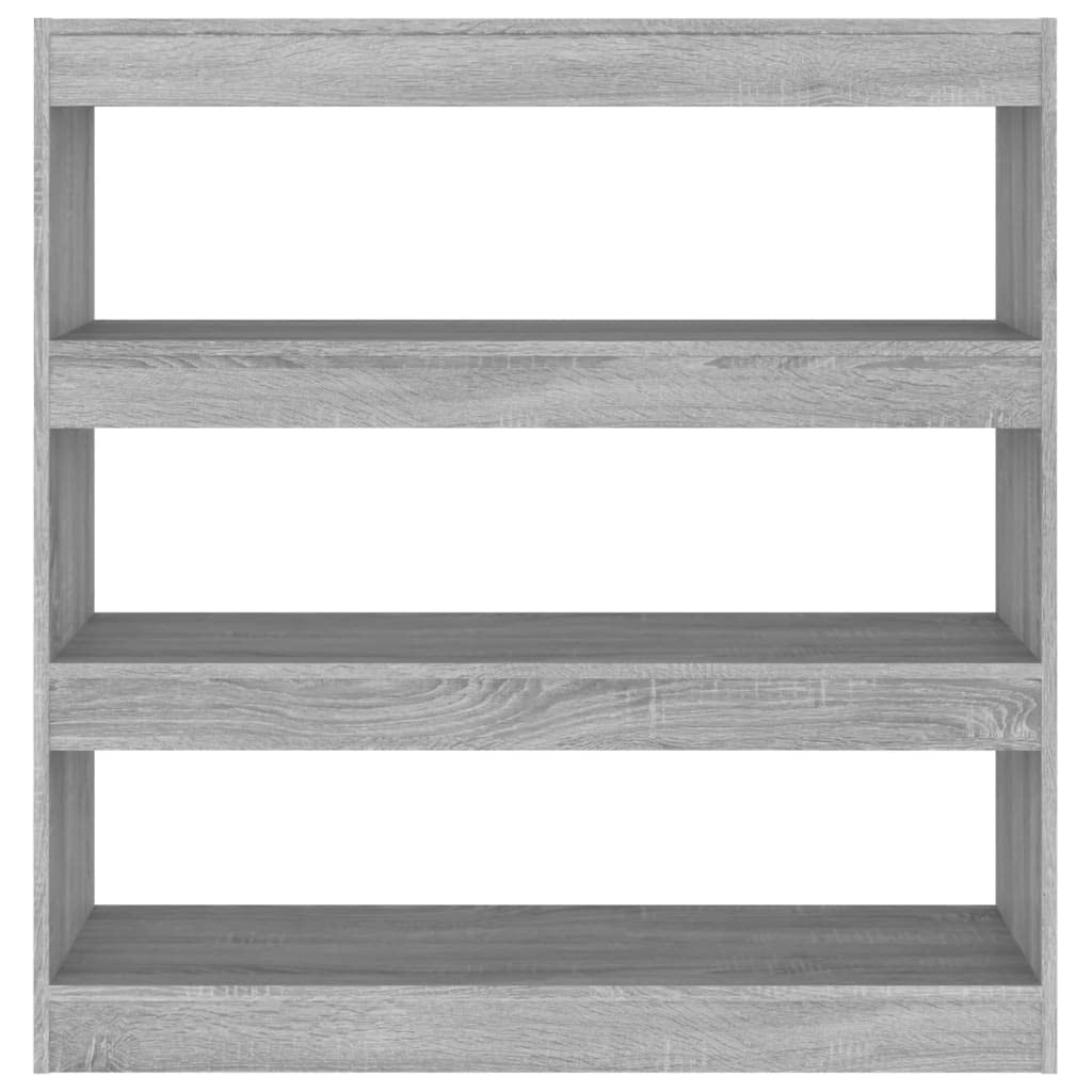 Sonoma - Scaffale per soggiorno, libreria, scaffalatura, divisorio, grigio, 100 x 30 x 103 cm, per libri, soggiorno, studio, ufficio
