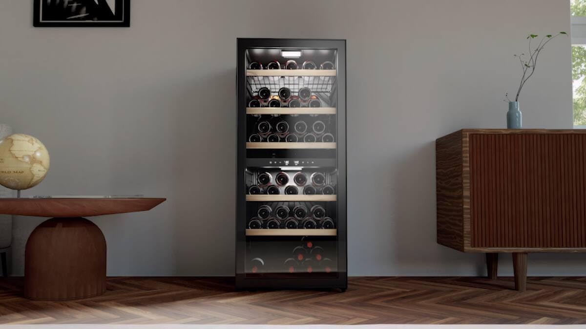 LA SOMMELIERE Cave de mise à température double zone LS102DZBLACK 102 Bouteilles