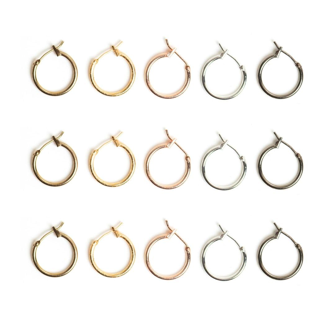 SATRA TRADERS Round Earring Hoop Brass Bali | Size : 16mm | 10pcs | EF02 | Golden (B0BC1WKBQG) Amazon Price History, Amazon Price Tracker
