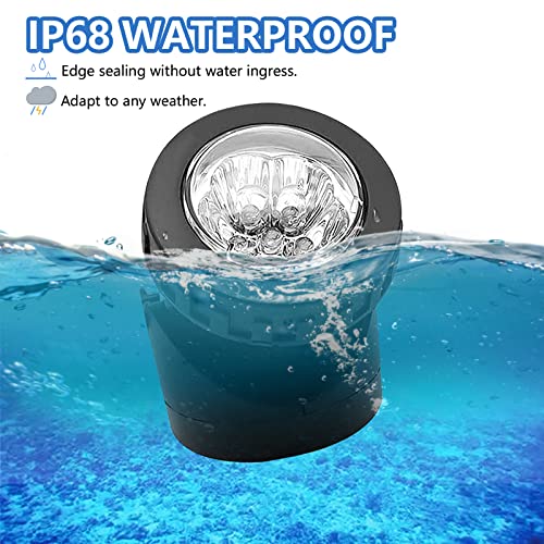 AVEKI Solar LED Landscape Spotlight,Waterproof 6 LEDs Pond Light Underwater Light Adjustable Lighting Angle,Security Lighting Dark Sensing Auto On/Off for Outdoor Garden Courtyard Lawn Fish Tank Pool - Image 4
