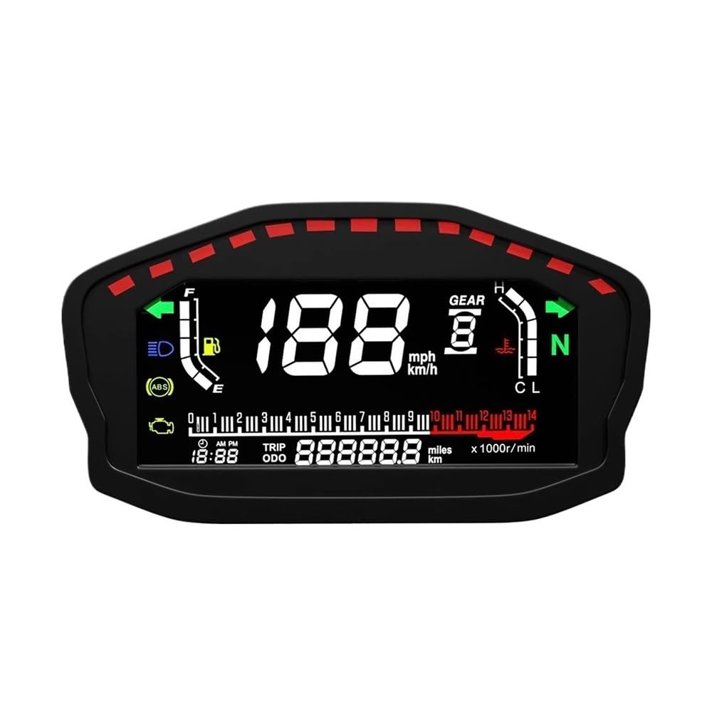 Universale RPM Misuratore Per Moto Tachimetro GPS Contachilometri Digitale Iniezione Strumento Carburatore ViaggioMultifunzione