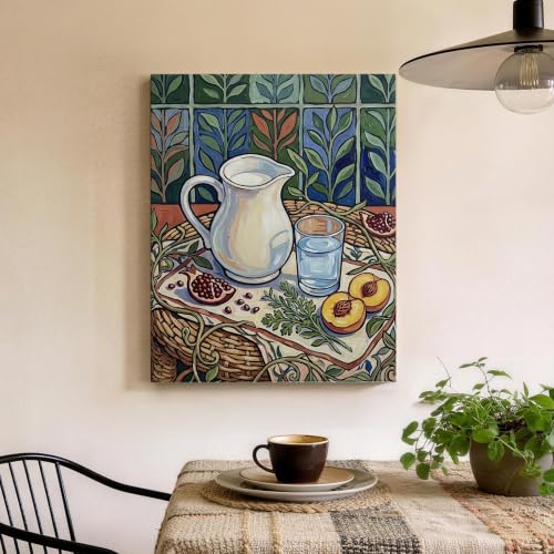 Cuadro bodegón de cocina lienzo artístico elegante para comedor 5