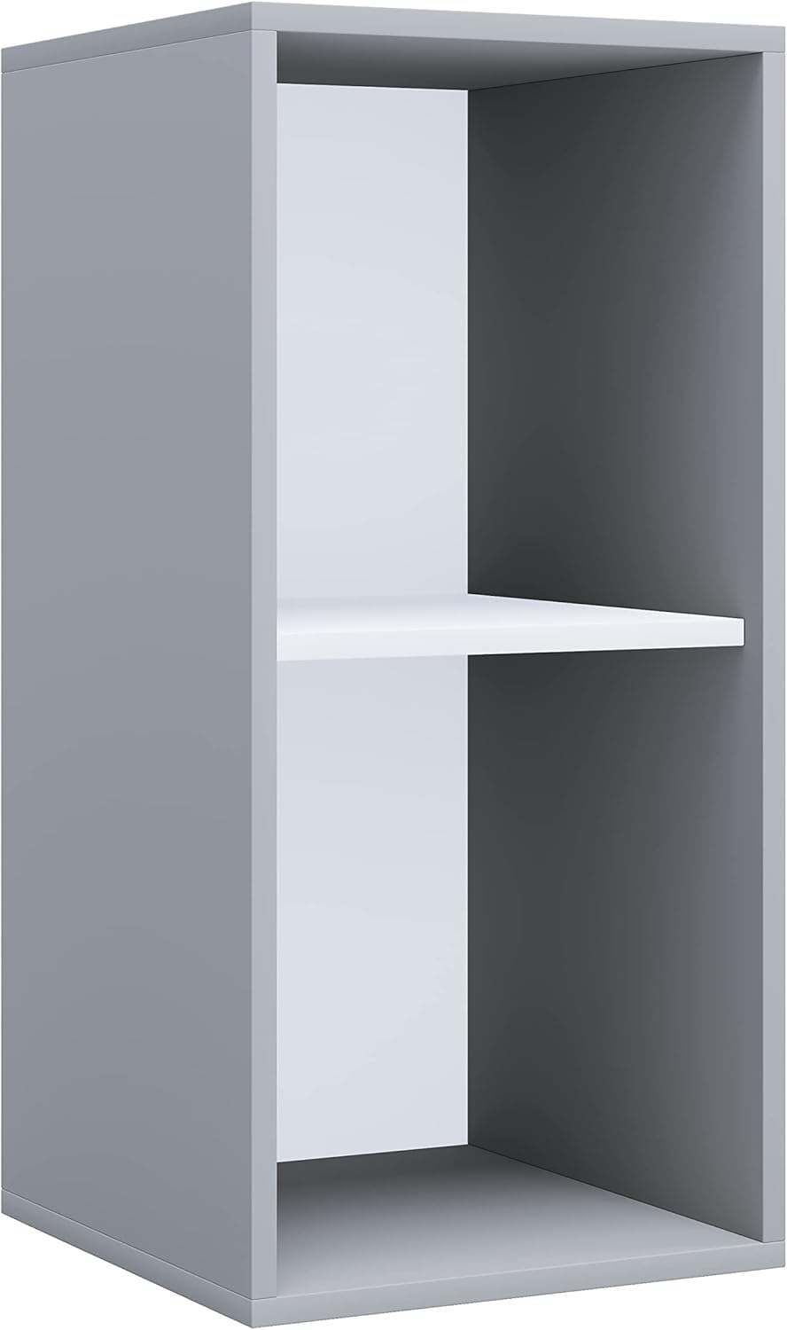 VCM Holzregal stehend | platzsparender Aktenschrank | Maße ca. H. 74 x B. 35 x T. 37 cm | Elegantes Regal | Büroregal – Lona I 2f