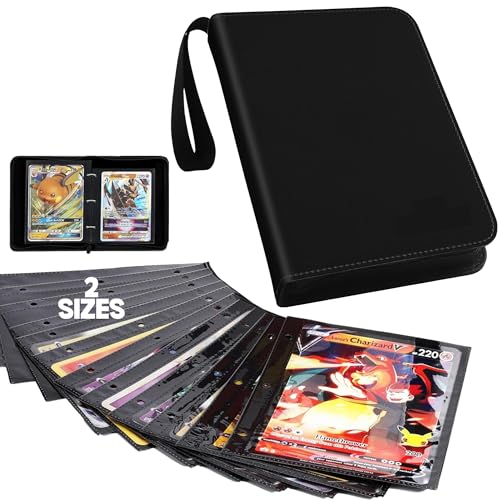 Jumbo Card Binder - 100 Pockets Hold Oversized Big Card 3 Rings W...