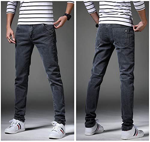 Andongnywell Men's Relaxed Fit Stretch Jeans Slim Tapered-Leg Jean Trousers Stretchy Slim-Fit Pencil Denim Pants2