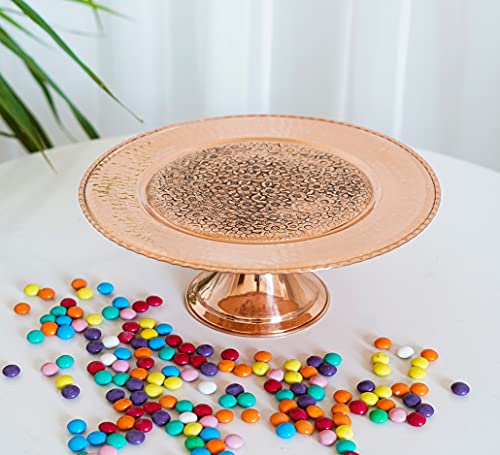 Copper Cake Serving Stand, Dessert Display Pedestal, Cupcake Platter, Round Copper Cake Serving Tray, Cupcake Plate, Cake Bowl, Wedding Cupcake Platform (Red Copper) #TOP1