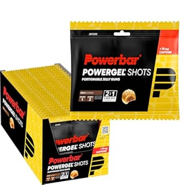 Powerbar PowerGel Shots Cola 24x60g - Energia ad alto contenuto di carboidrati - C2MAX - Vitamina B6 + 75 mg di caffeina