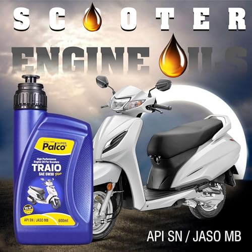 Image of PALCO Traio Plus 5W30 Engine Oil 600ml & Hypoid 80W90 Gear Oil 120ml for Gearless Scooty Synthetic Engine oil for Bike High Performance BS-6 Reduces Anti-Corrosion Wear Sludge & Deposits