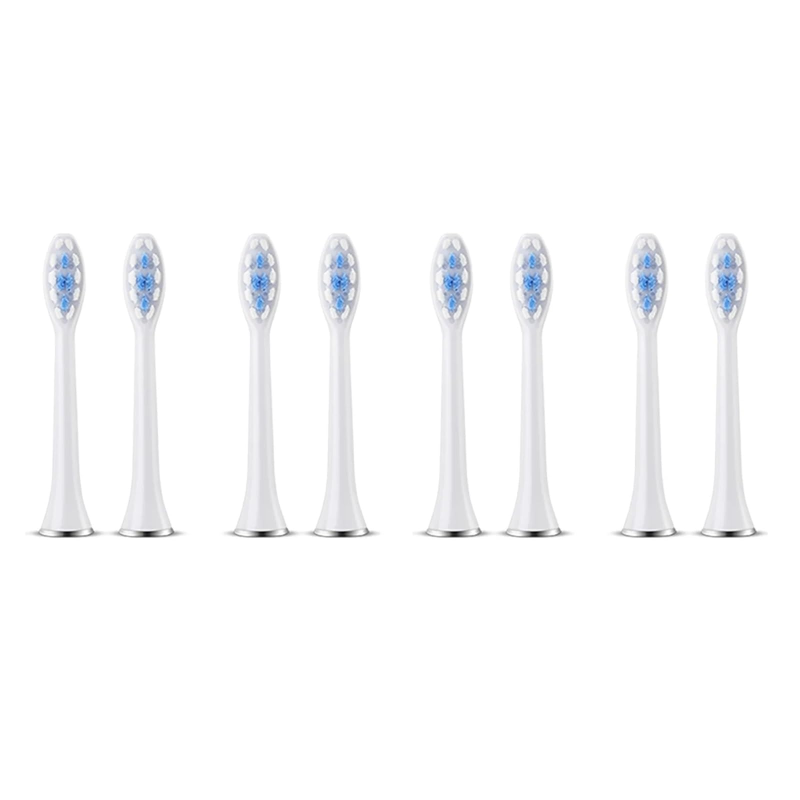 Cabezales de cepillo dental, compatible con SUBORT, S7, 4 piezas | Tamaño estándar, plástico, apto para adultos(8 white brush head)