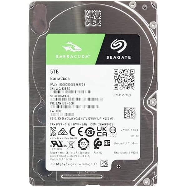 Seagate Barracuda ST5000LM000, Wewnętrzny Dysk Twardy, 5 TB