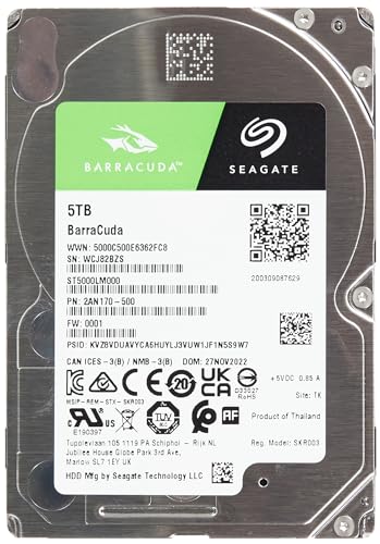 Seagate BarraCuda 2.5" 5TB hard drive